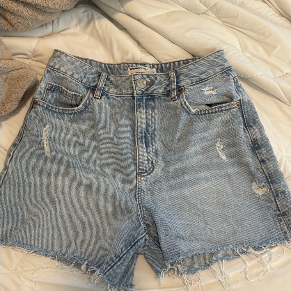 Garage Light Blue Jean Shorts